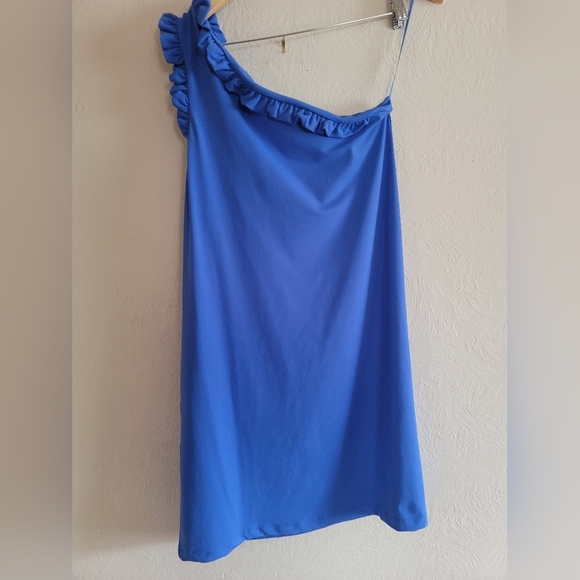 Susana Monaco, One Shoulder Dress, Dazzling Blue, Size Large‎ - Picture 1 of 6